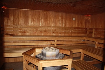 90 Grad finnische Dampfsauna